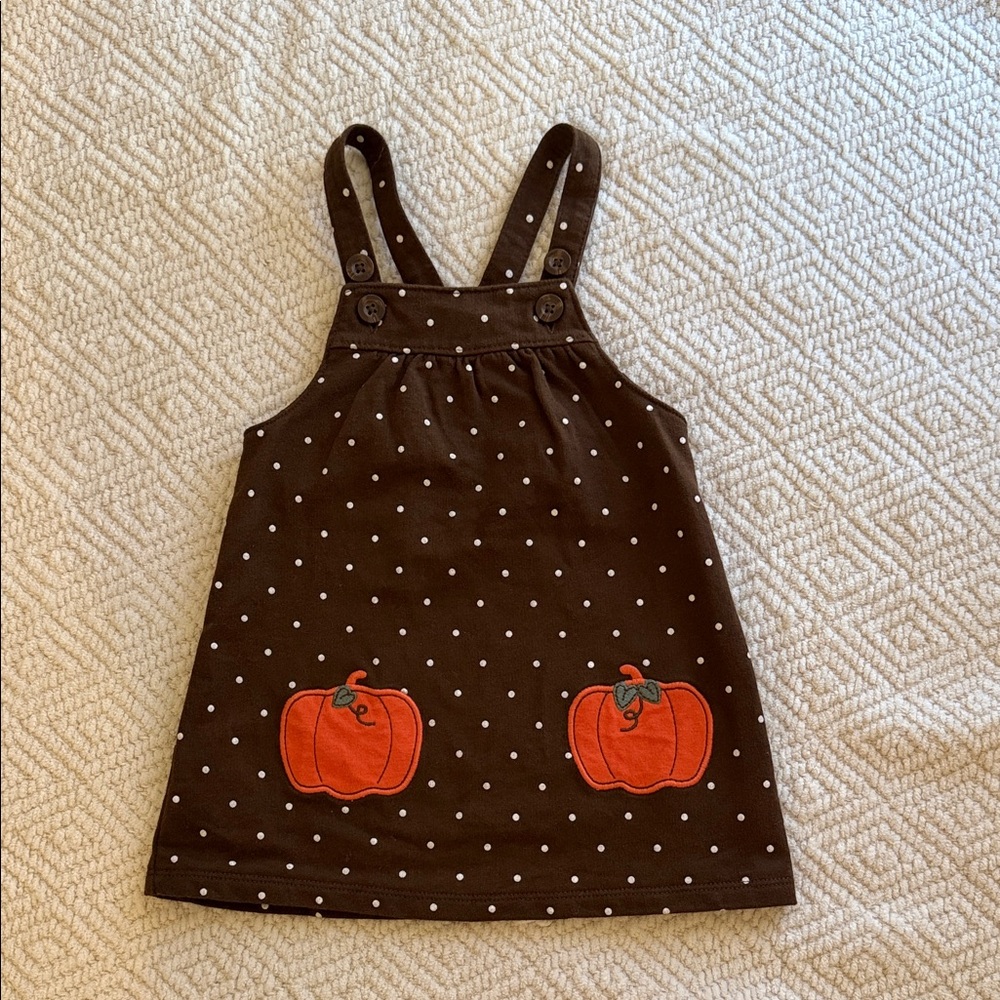 Carter's Polka Dot & Pumpkin Jumper Dress